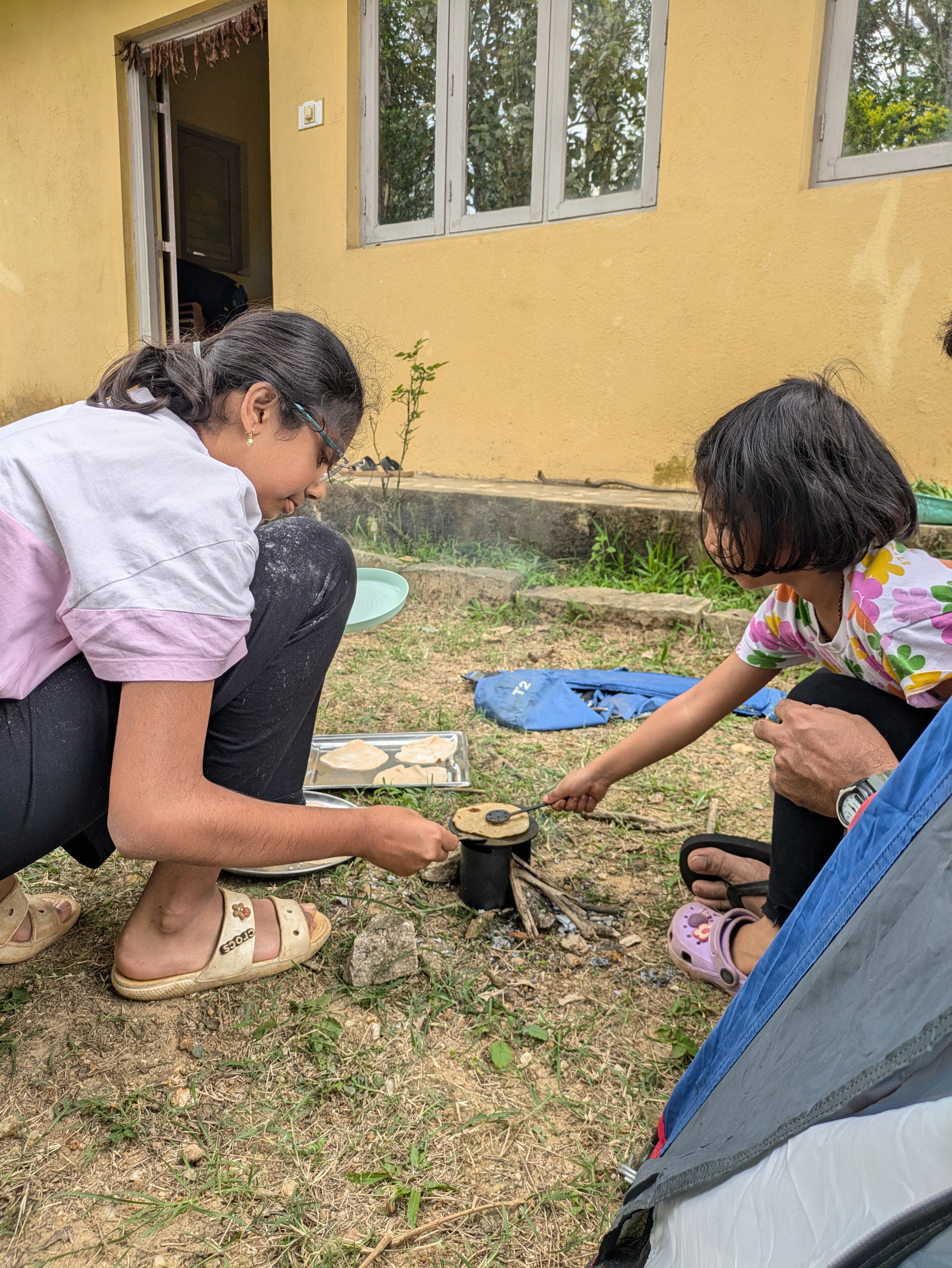 Simple village meal at Markalmane